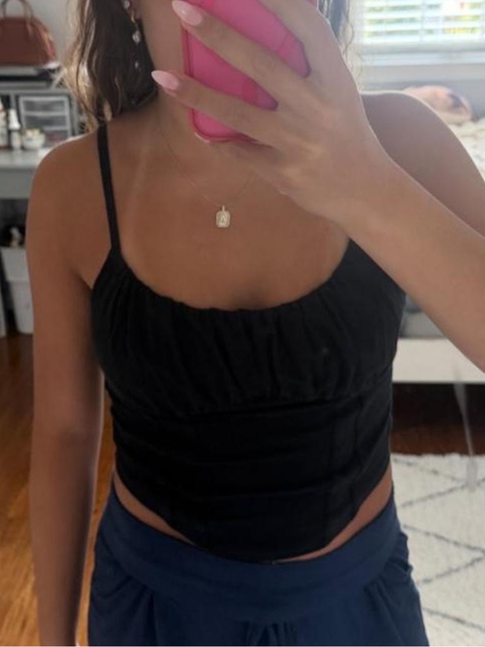 Hollister Black Corset Tank - Size M